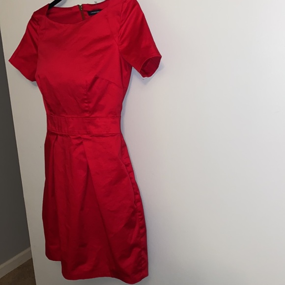 French Connection Red Dress with POCKETS - Picture 2 of 5